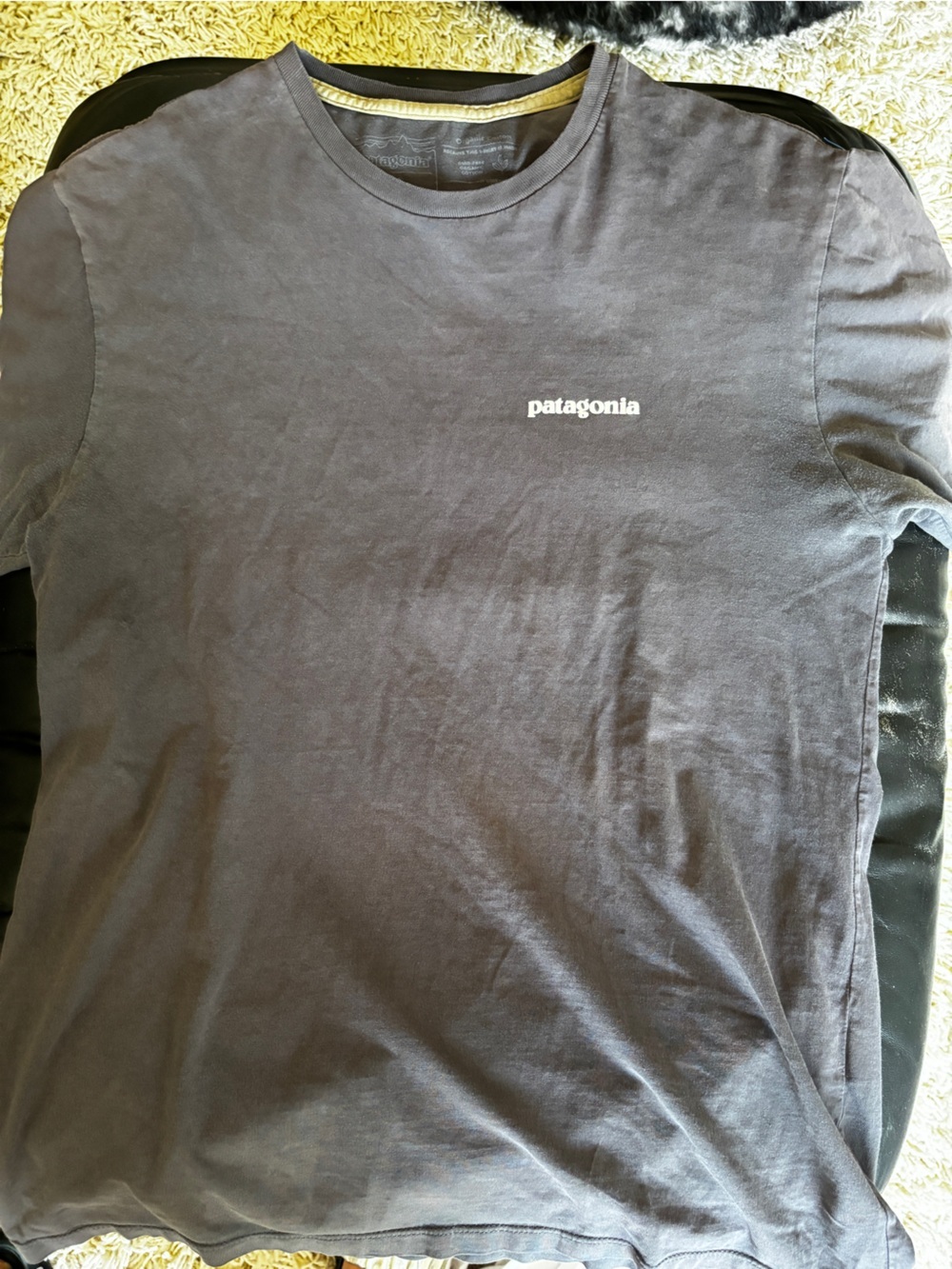 Patagonia Men's xs Dark Gray protect our waters Crew T‑Shirt worn once